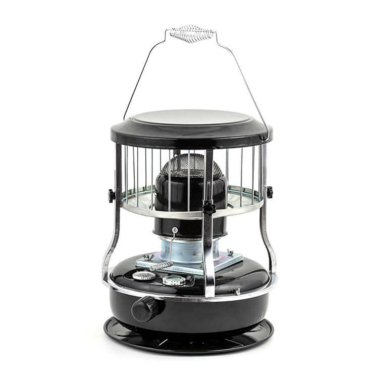 Zwarte brandstoftank metalen schoorsteen kerosine heater Zwarte brandstoftank metalen schoorsteen kerosine heater